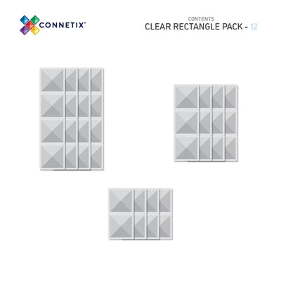 Clear Rectangle Pack 12 pc
