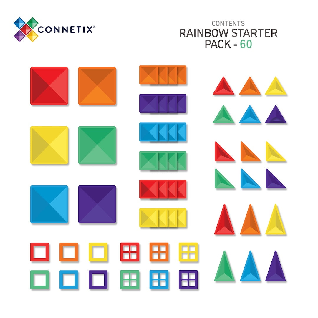 Connetix Rainbow Starter Pack 60Pcs