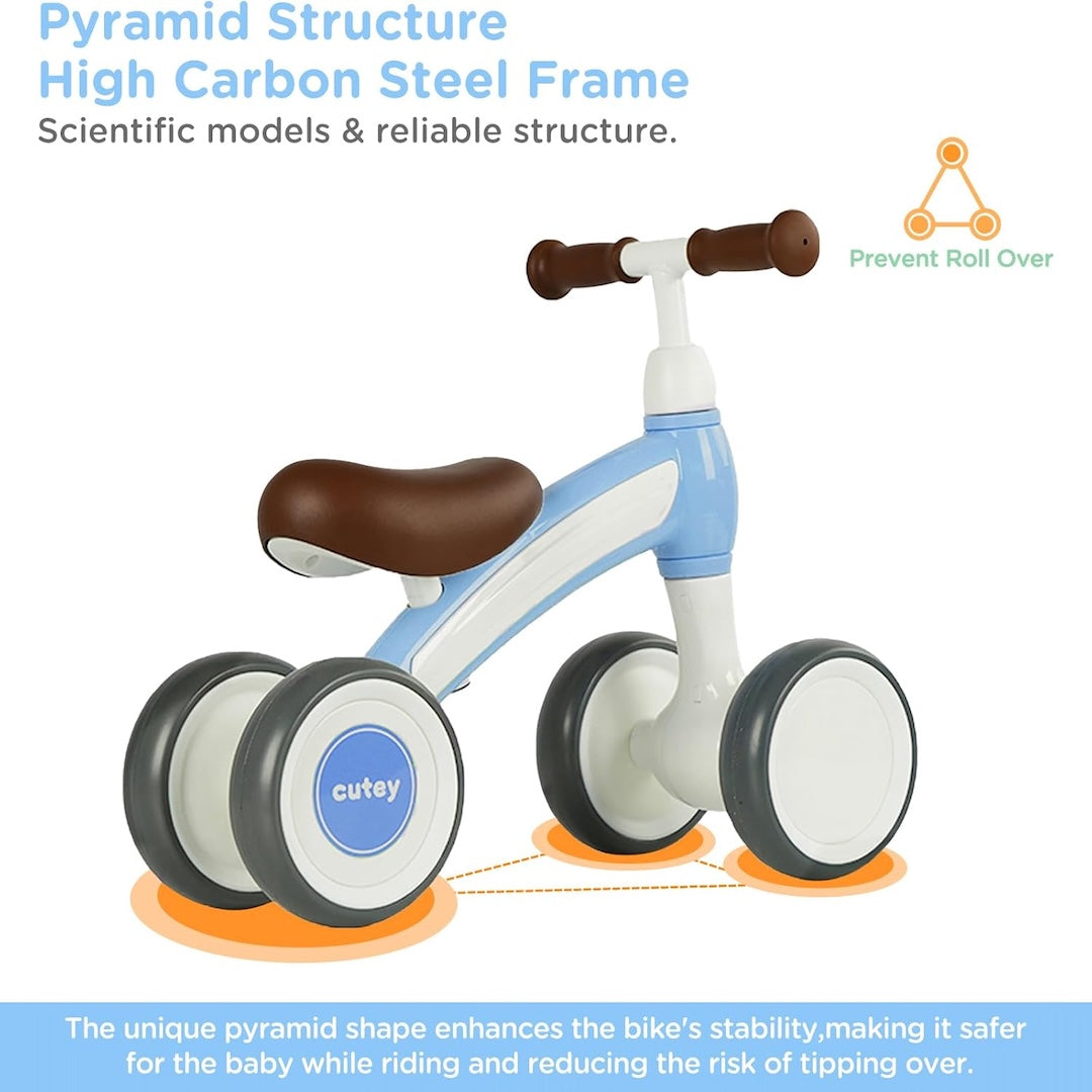 Cutey Baby Walker Balance Bike - Blue 12M+