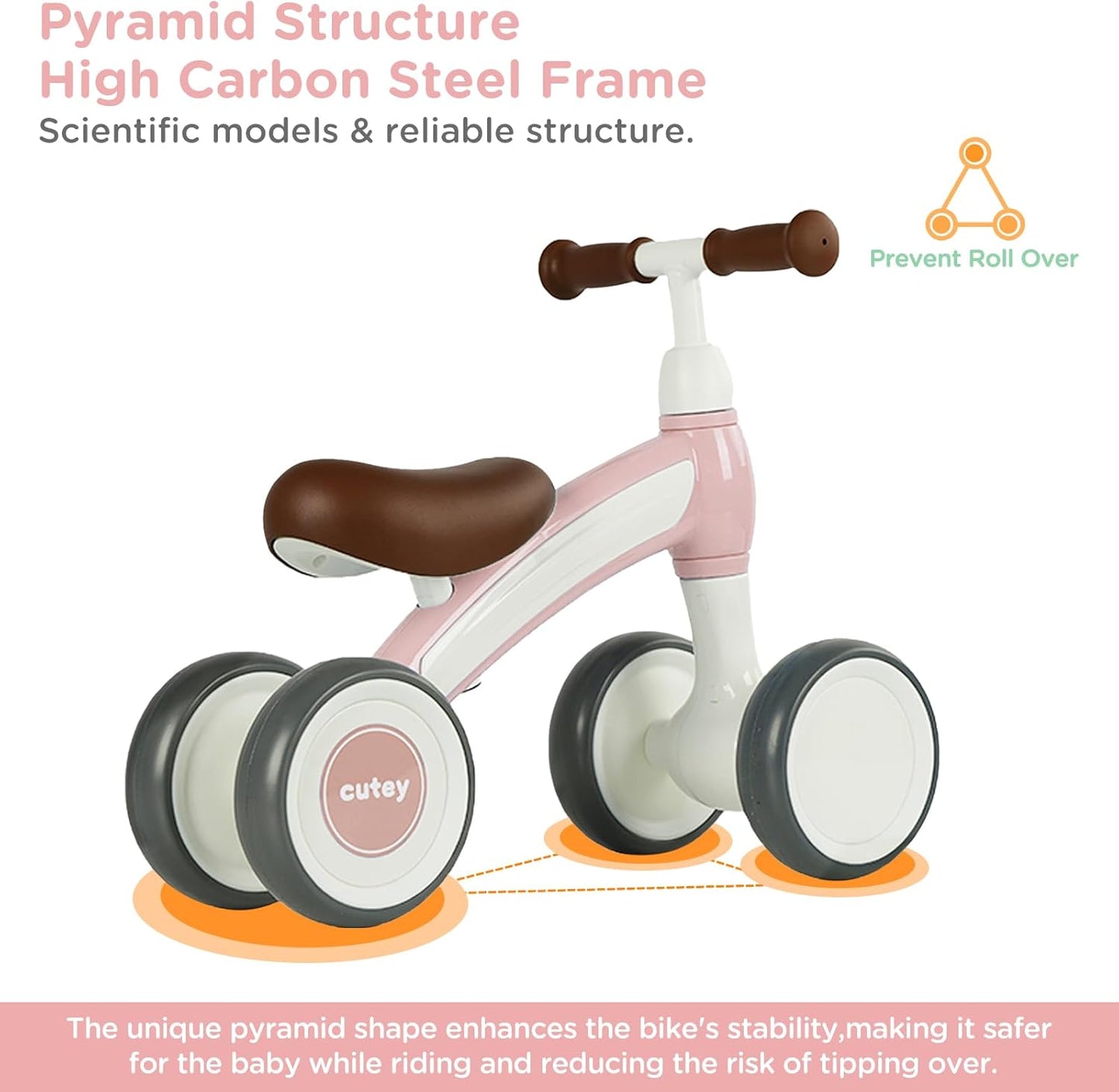 Cutey Baby Walker Balance Bike |New Pink