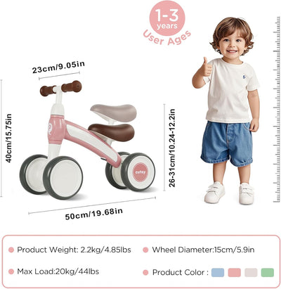 Cutey Baby Walker Balance Bike |New Pink