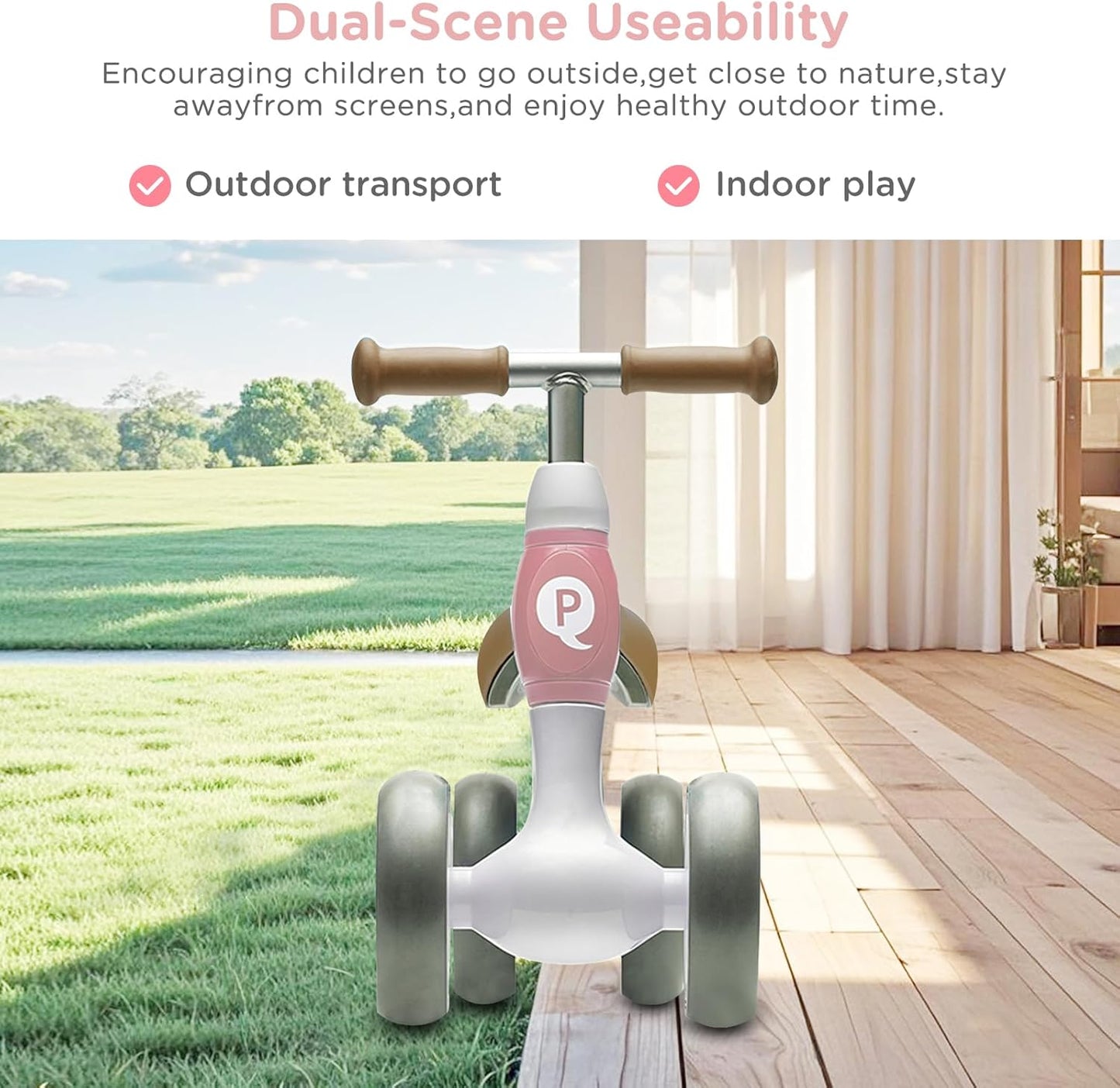 Cutey Baby Walker Balance Bike |New Pink