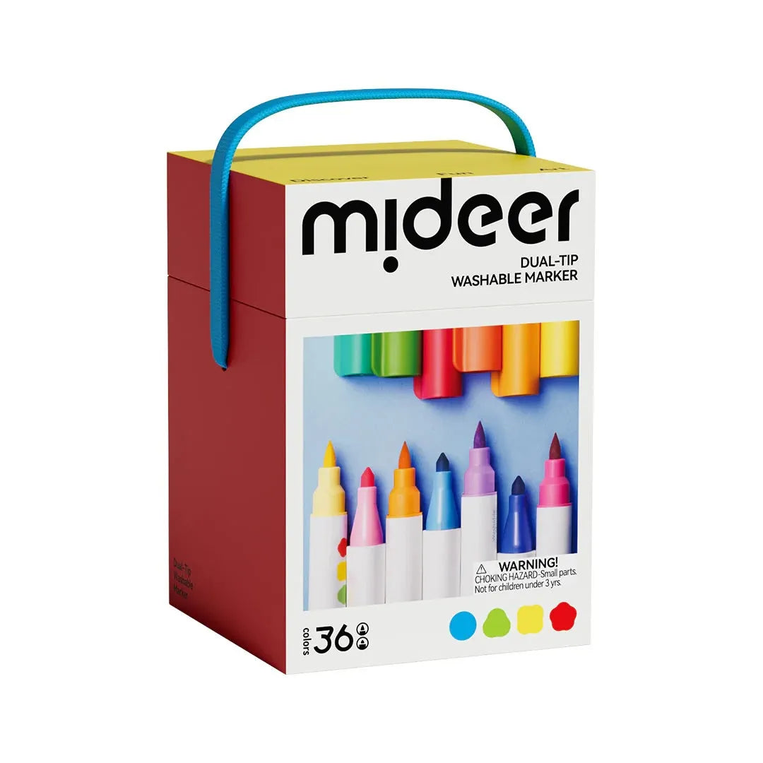 Mideer Dual-Tip Washable Marker 36 Colors