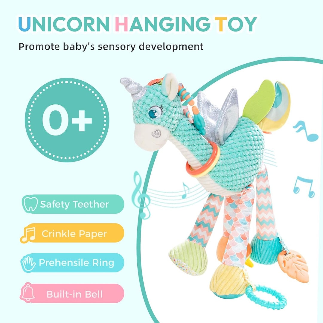 Jollybaby Unicorn Hanging Toy - Sensory toy