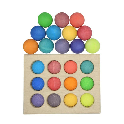 Wooden Rainbow Balls