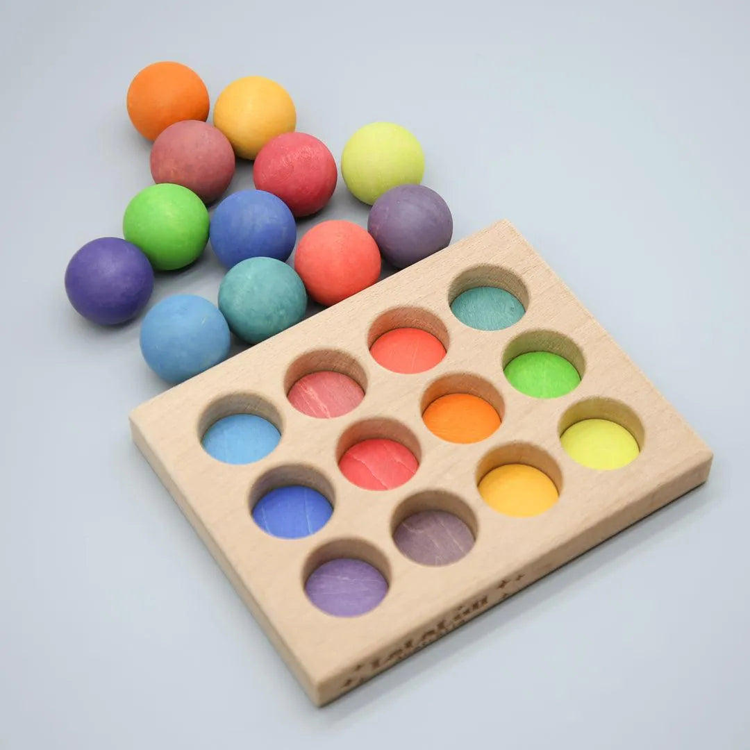 Wooden Rainbow Balls