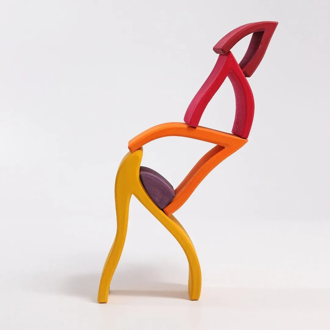 Wooden Rainbow Stacker fire