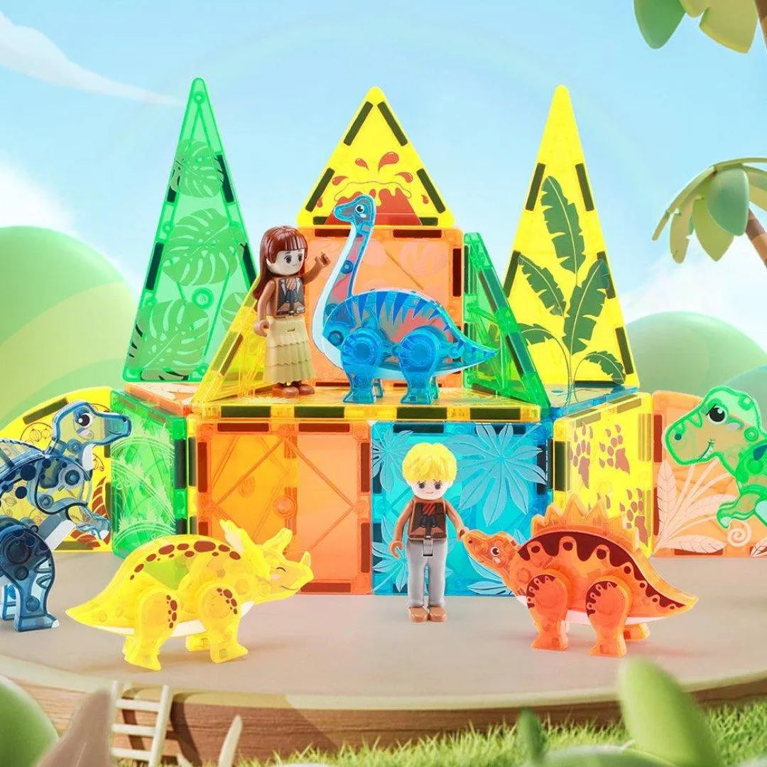 dinosaur magnetic tiles