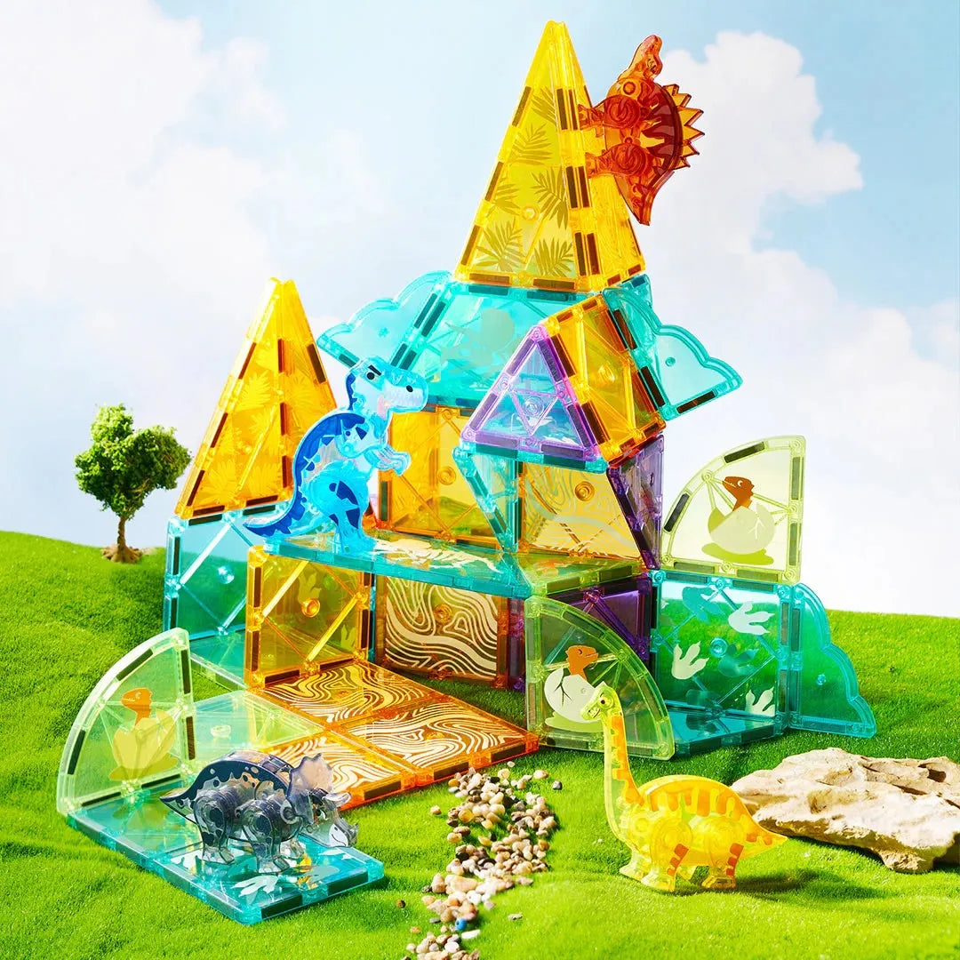 Mideer Magnetic Tiles: Jurassic Adventure 48P