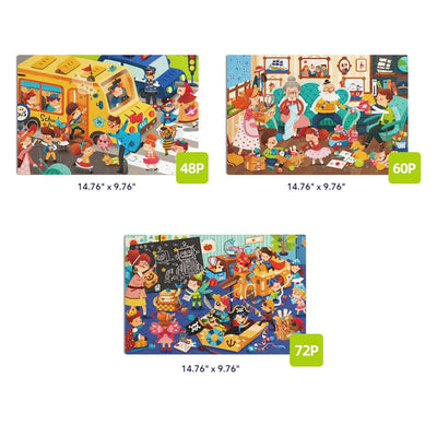 Level Up! Puzzles with Storage Bag - Level 4: A Day Of Mine 48P-72P