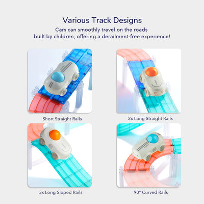 Mideer Racing Track Grooved Magnetic Tiles 115P