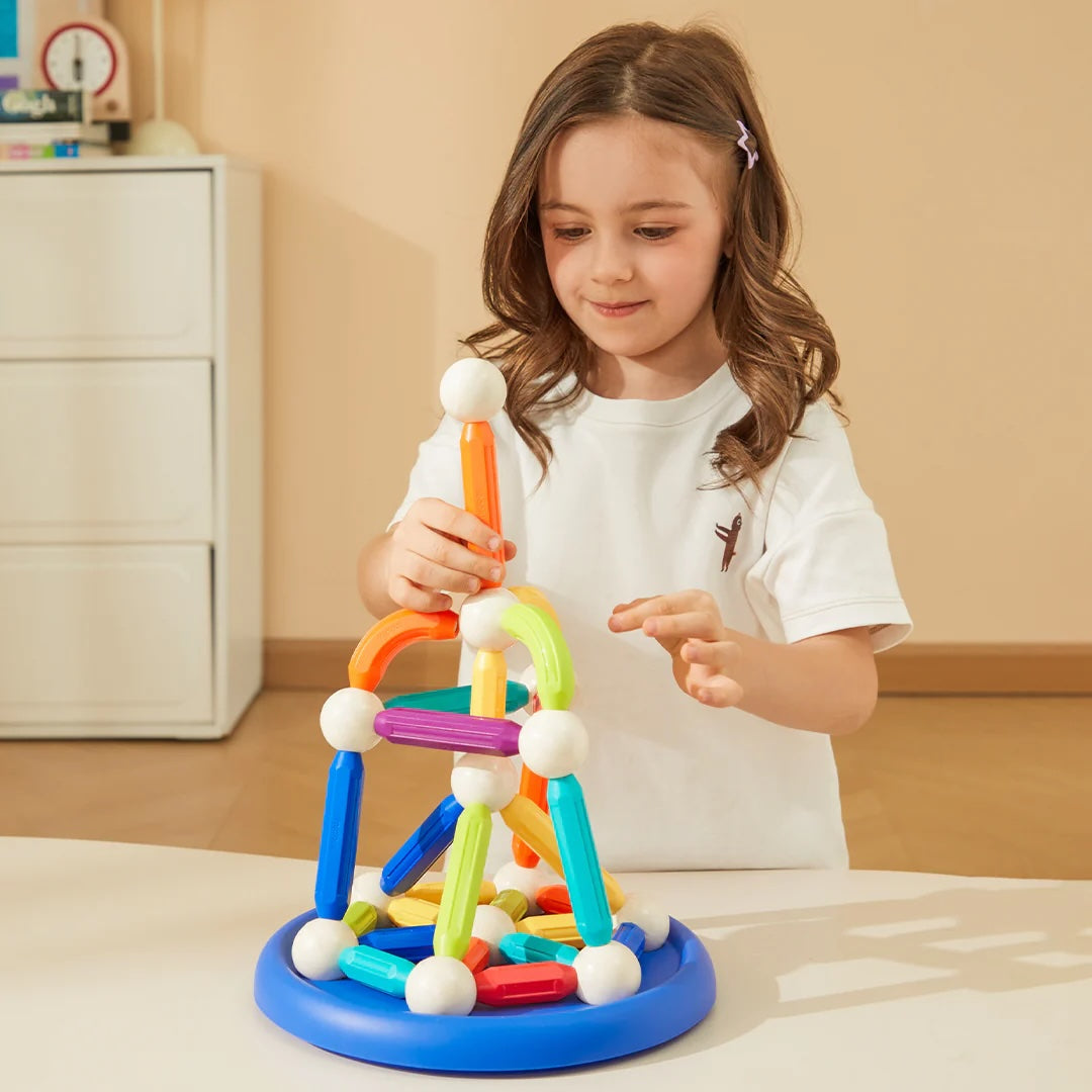 Mideer Rainbow Magnetic Building Stick 100P