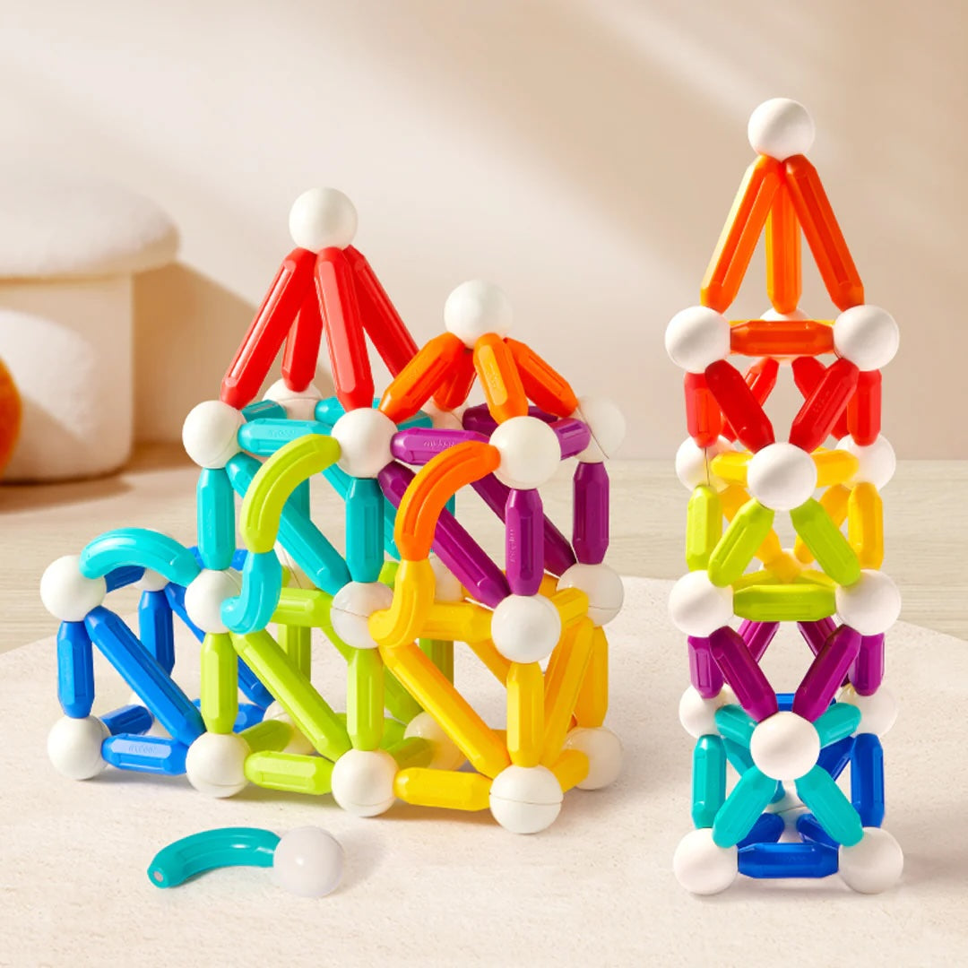 Mideer Rainbow Magnetic Building Stick 100P