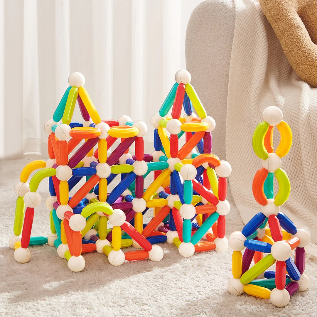 Mideer Rainbow Magnetic Building Stick 100P