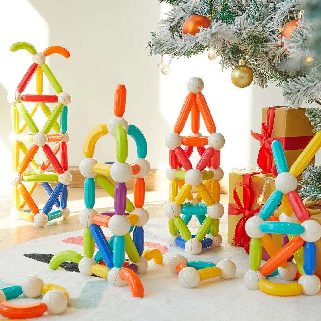 Mideer Rainbow Magnetic Building Stick 100P