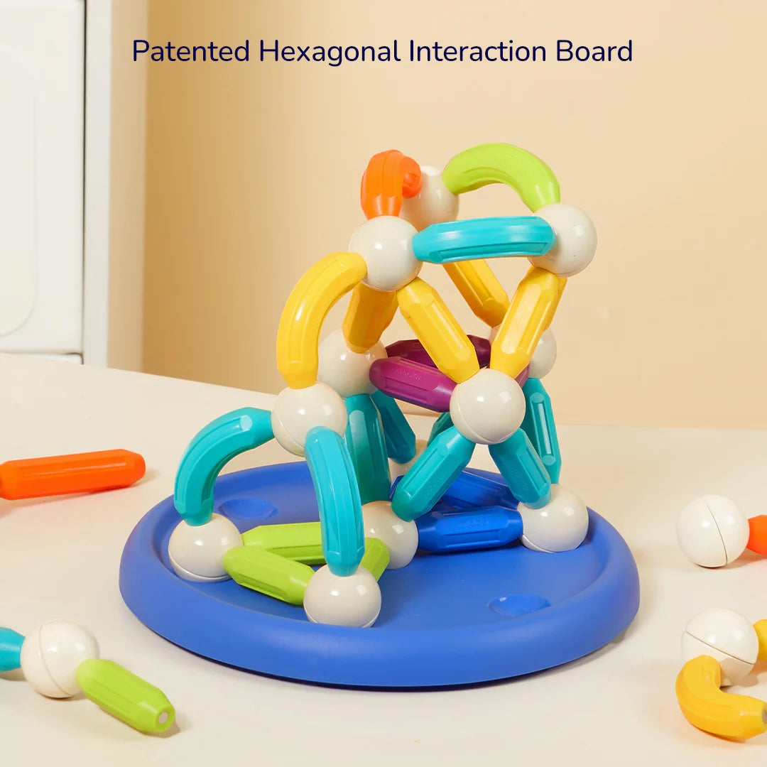 Mideer Rainbow Magnetic Building Stick 100P