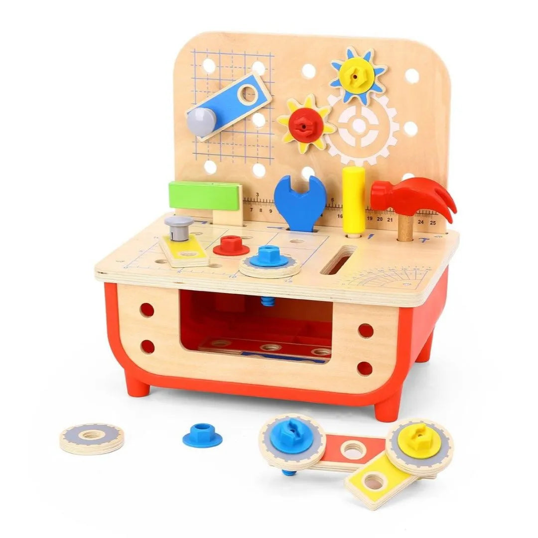 Tooky Toy Deluxe Wooden Work Bench Kids Toy 3Yrs+