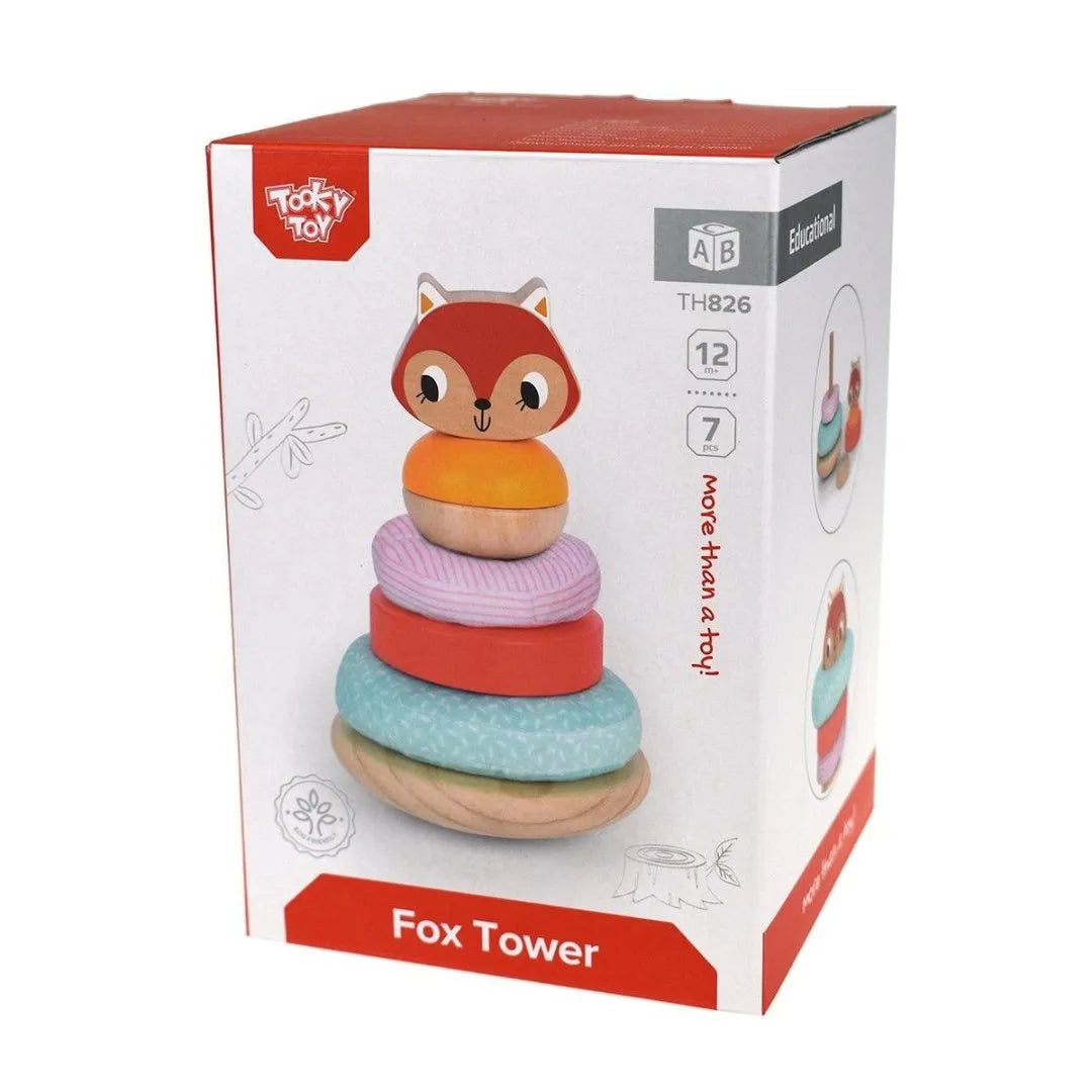 Tooky Toy Fox Stacking Tower Kids Toy/Game 12m+