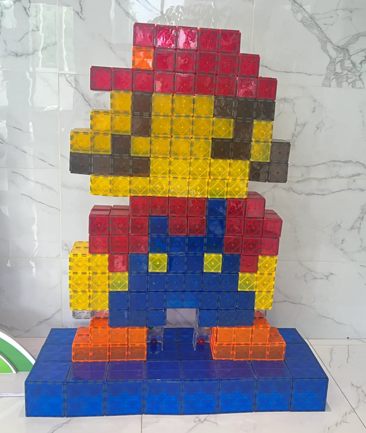 Building Mario & Minion by Magnetic Tiles