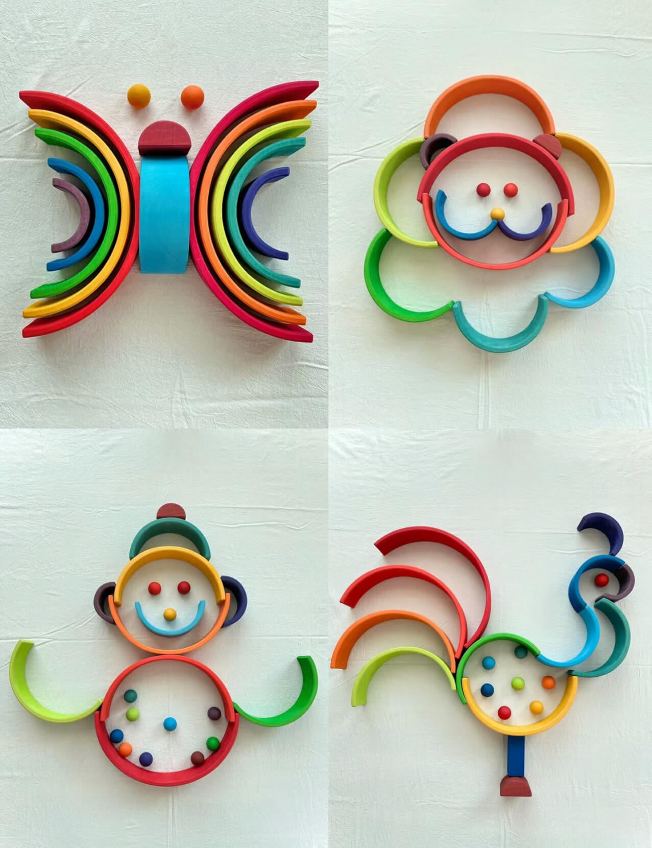 Stacking Ideas with LaLaLull and Grimms Wooden Rainbow Toys