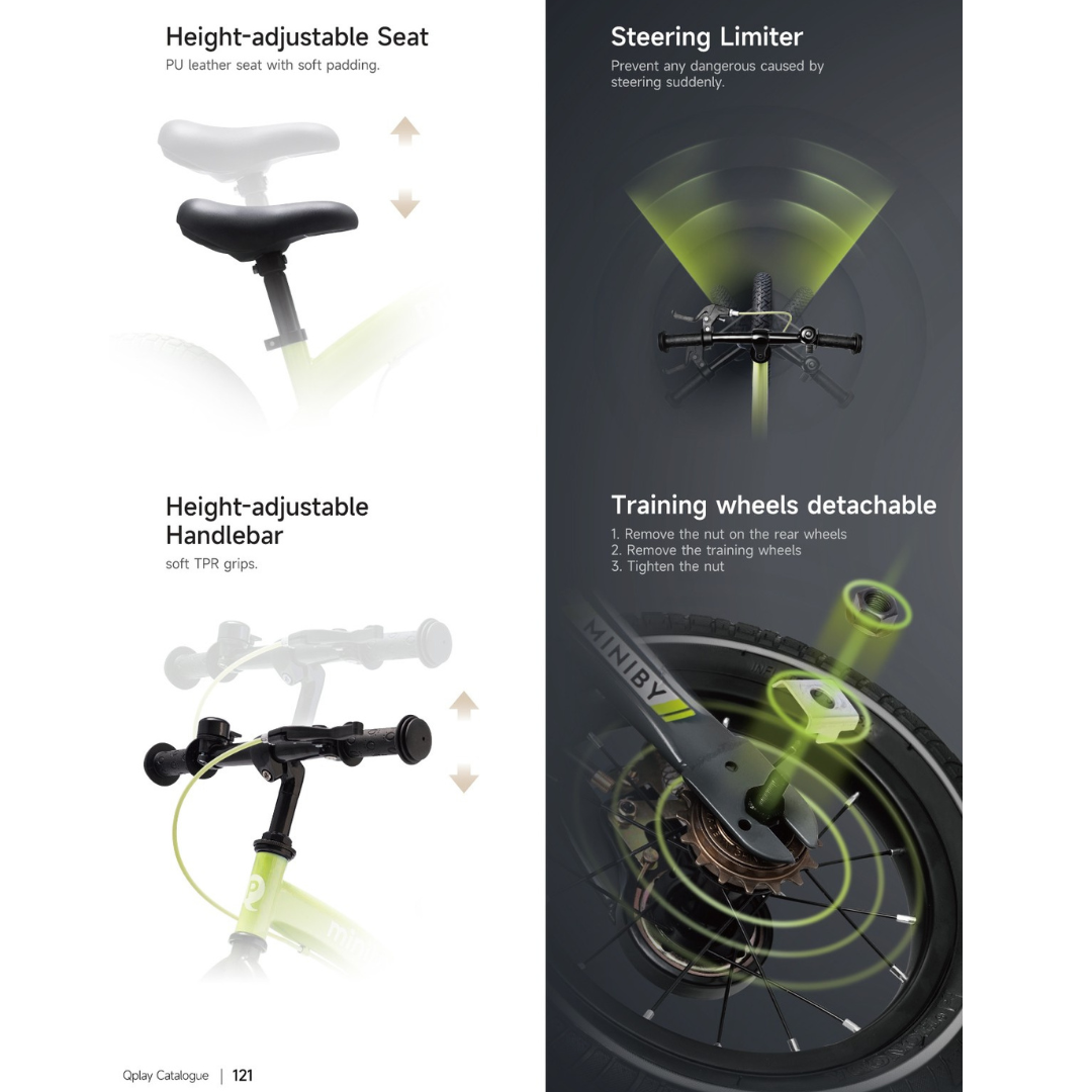 Qplay Miniby 3-in-1 Kids Bike (14 Inch)