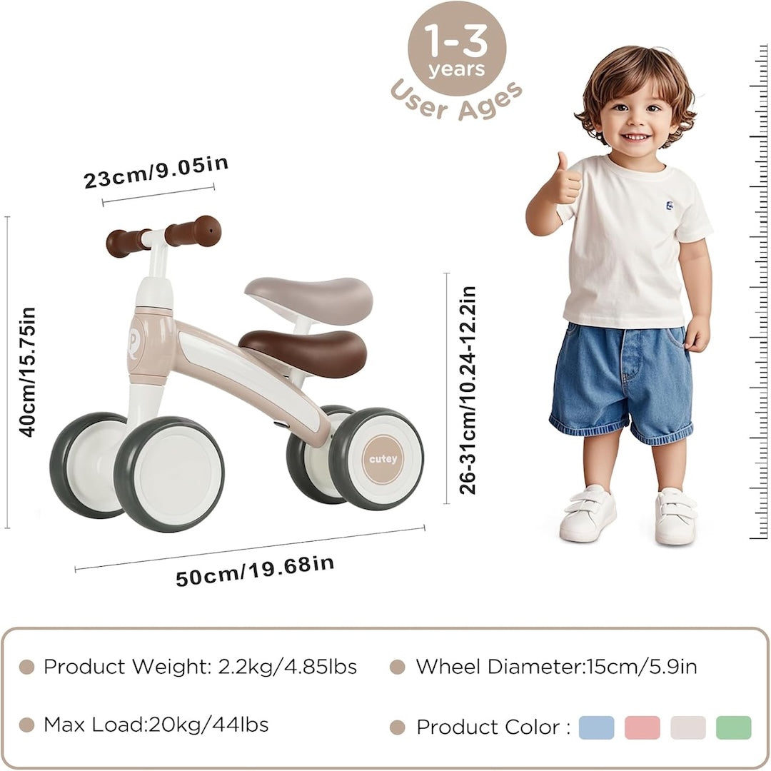 Cutey Baby Walker Balance Bike - Red 12M+