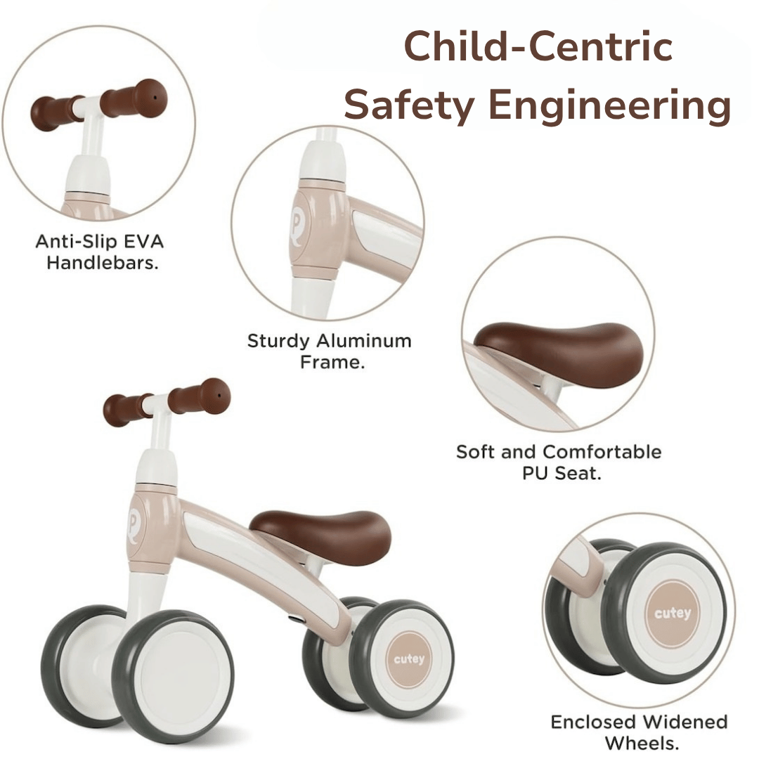 Cutey Baby Walker Balance Bike | Beige