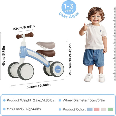Cutey Baby Walker Balance Bike - Blue 12M+