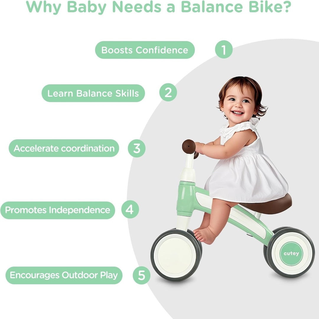 Cutey Baby Walker Balance Bike | Green 12M+