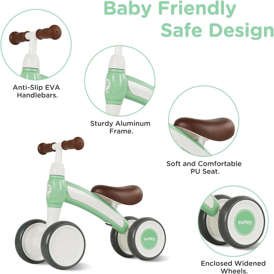 Cutey Baby Walker Balance Bike | Green 12M+