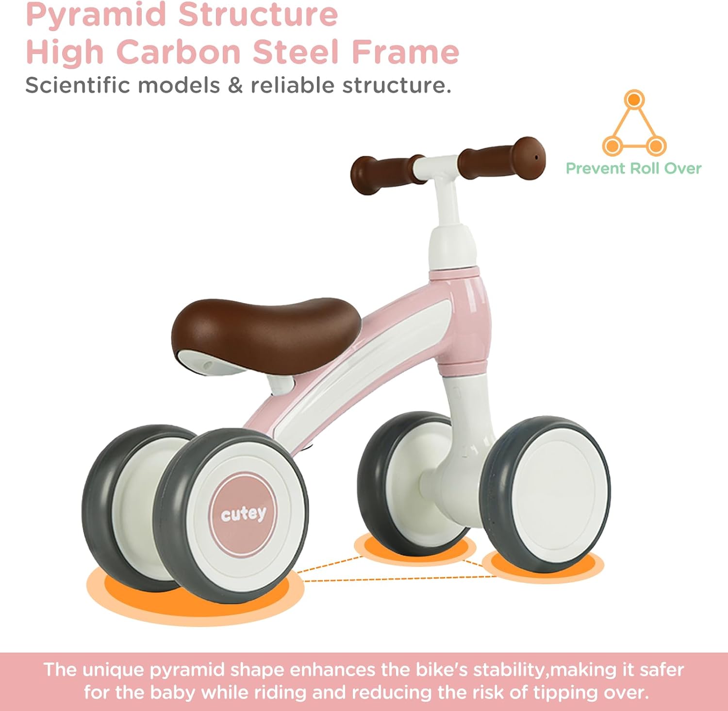 Cutey Baby Walker Balance Bike |New Pink
