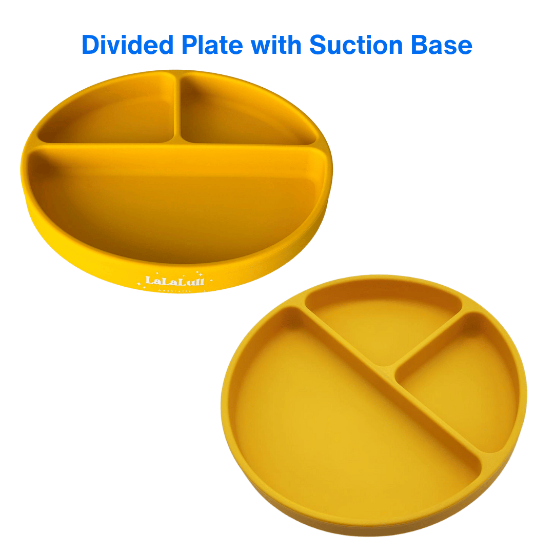 LaLaLull Australia® Silicone Baby Feeding Set 8 Pcs - Mustard