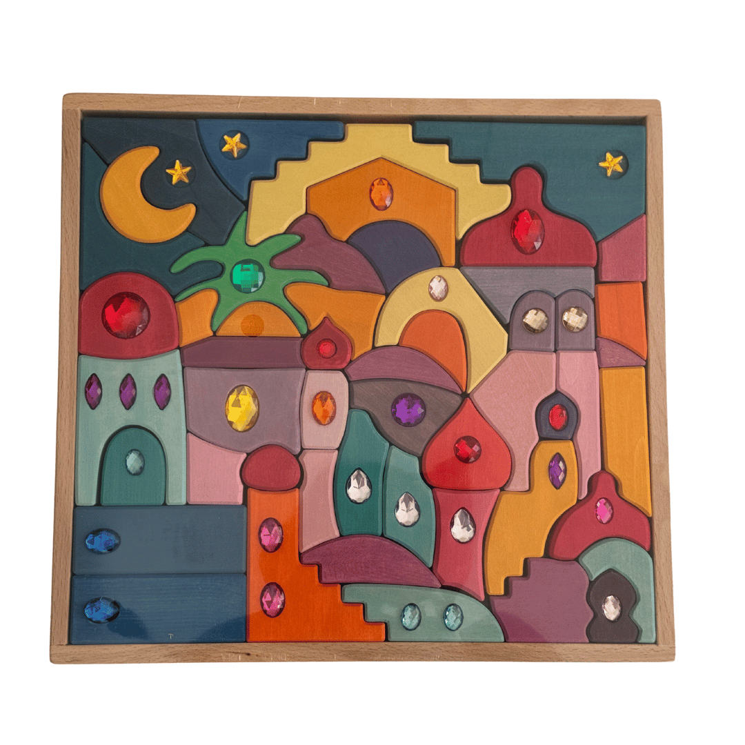 LaLaLull Australia® Gem Blocks with Tray - 53 Pieces