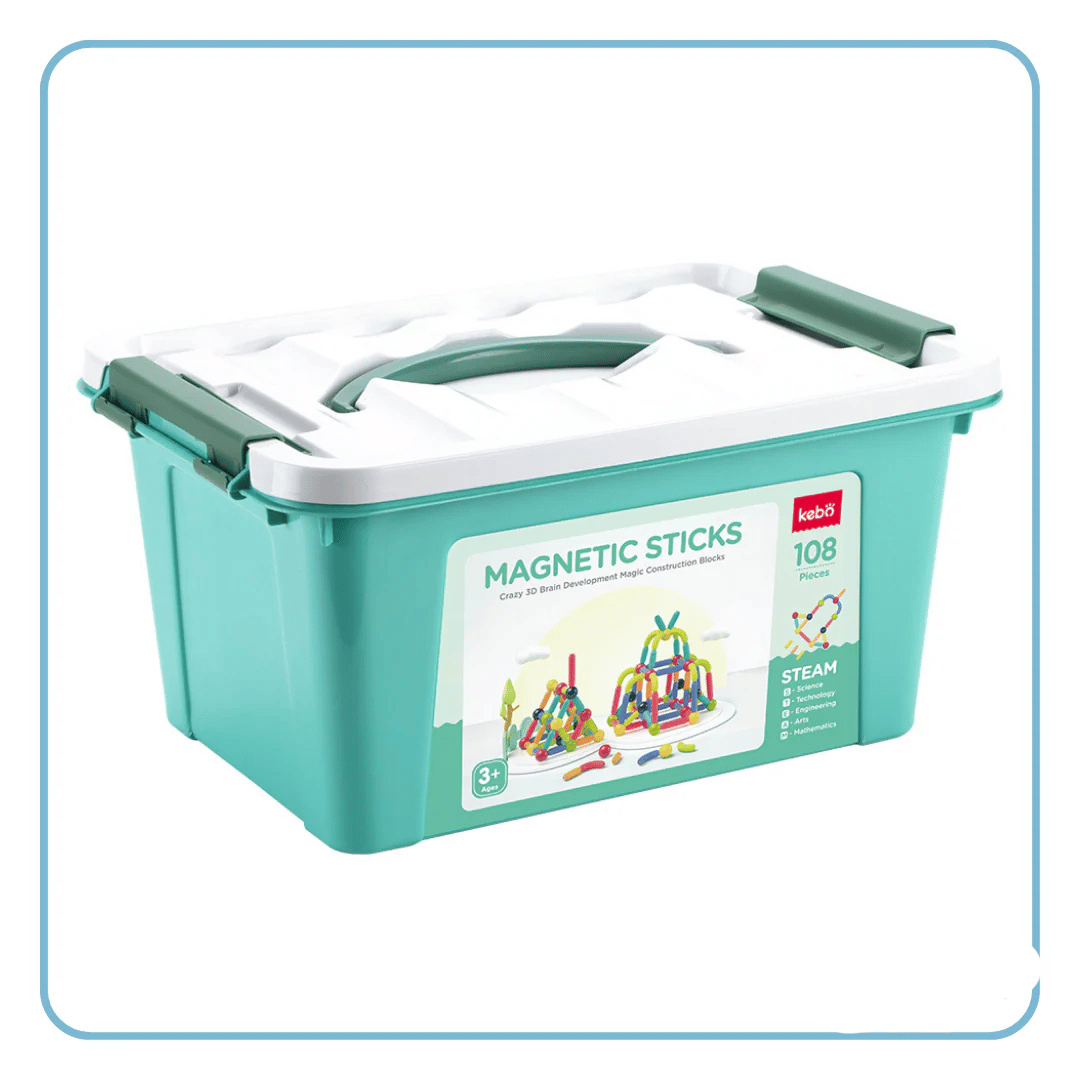 Kebo Magnetic Sticks Building Set 108 Pieces