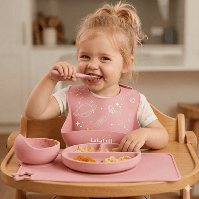 LaLaLull Australia® Silicone Feeding Set 8 Pcs - Pink