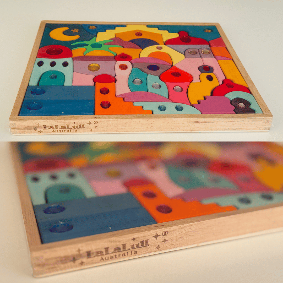 LaLaLull Australia® Gem Blocks with Tray - 53 Pieces