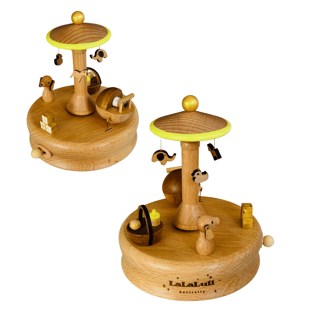 lalalull music box doll bed