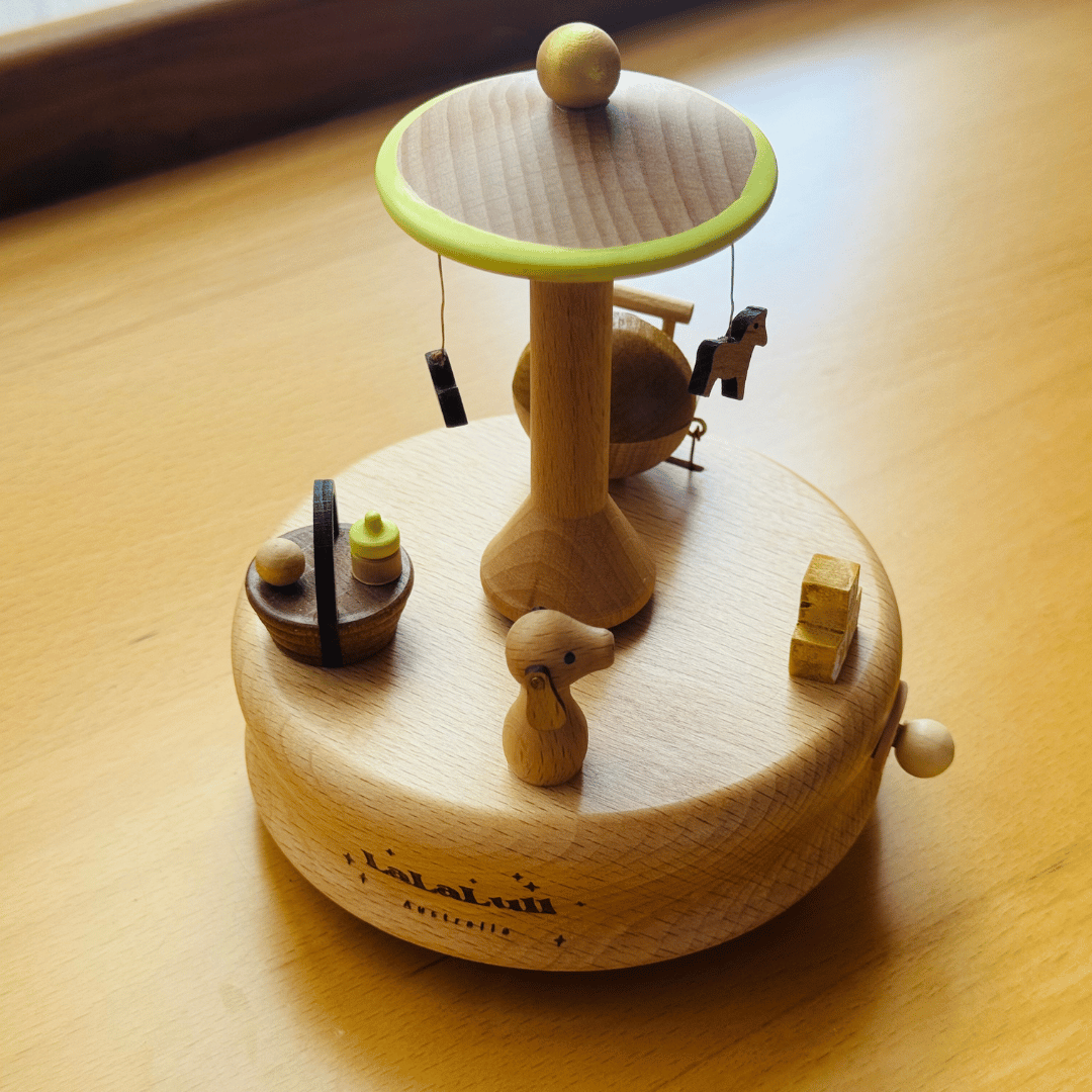 lalalull music box doll bed