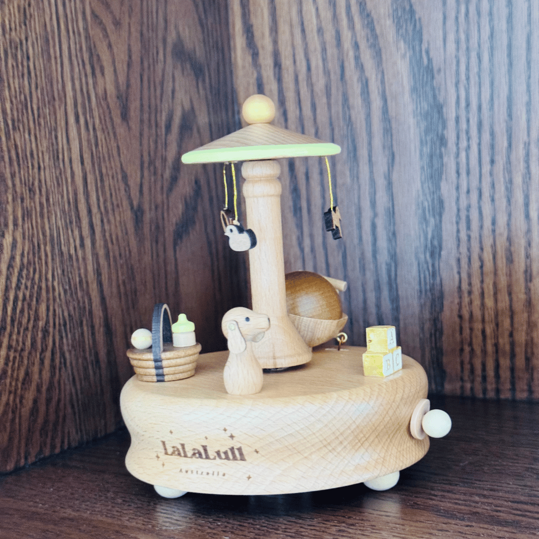 lalalull music box doll bed