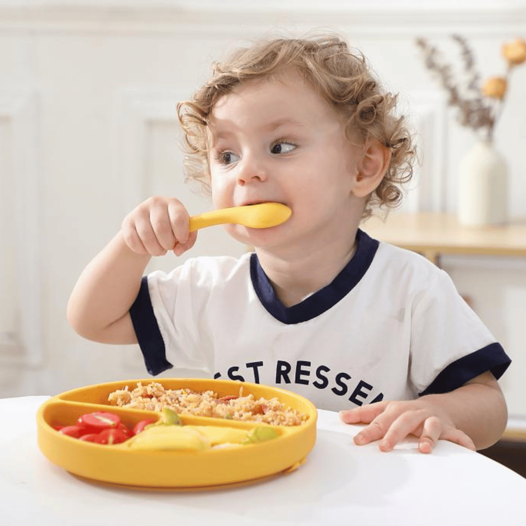 LaLaLull Australia® Silicone Baby Feeding Set 8 Pcs - Mustard