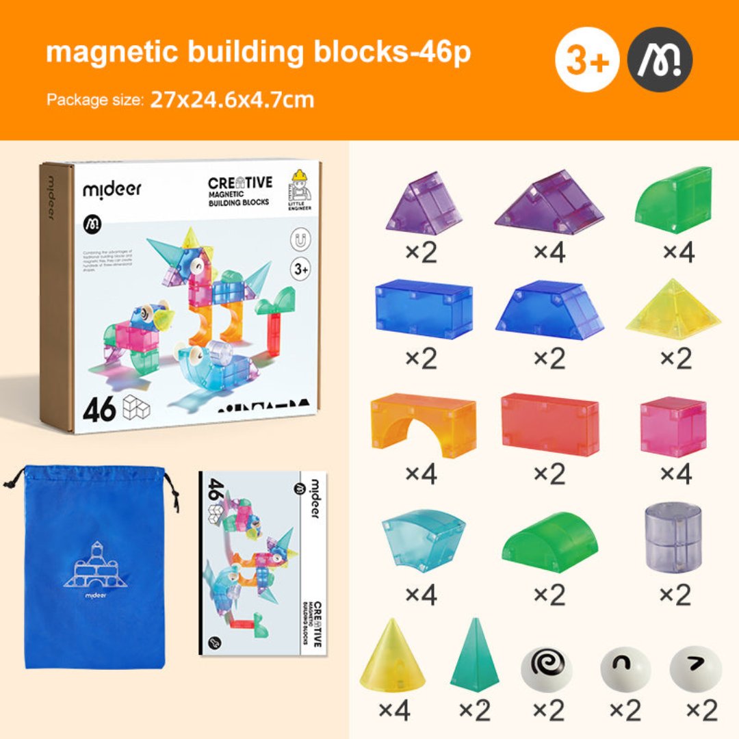 Megnectic Blocks Mideer Creative Magnetic Building Blocks 46P