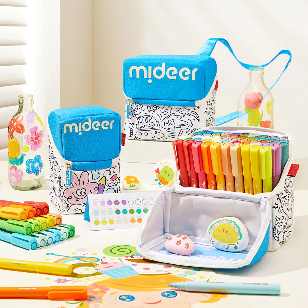 Mideer Acrylic Markers Doodle Pack - Washable Kids Paint Pens 