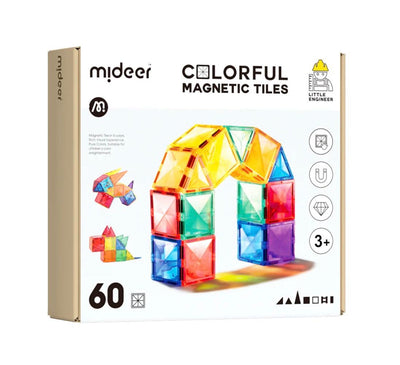 Mideer Colorful Magnetic Tiles 60Pcs