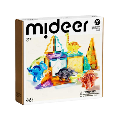 Mideer Colorful Magnetic Tiles: Jurassic Adventure 48P