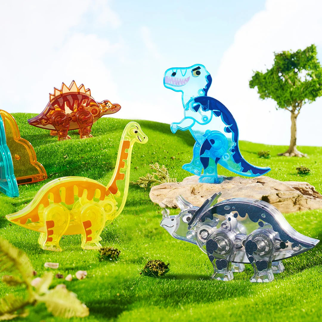 Mideer Colorful Magnetic Tiles: Jurassic Adventure 48P