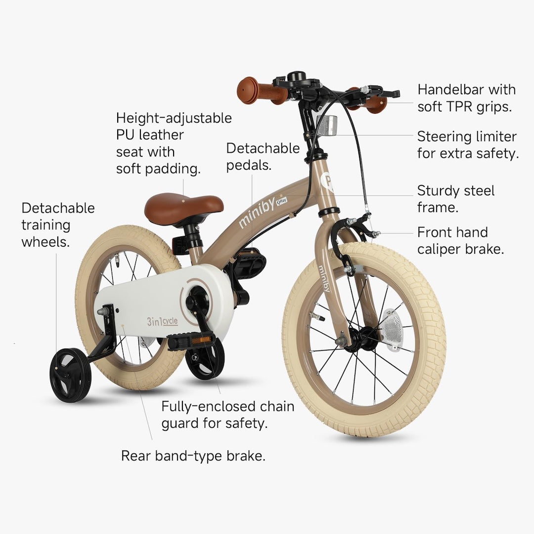 Qplay Miniby 3-in-1 Kids Bike (14 Inch)