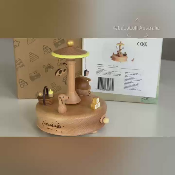 lalalull music box doll bed