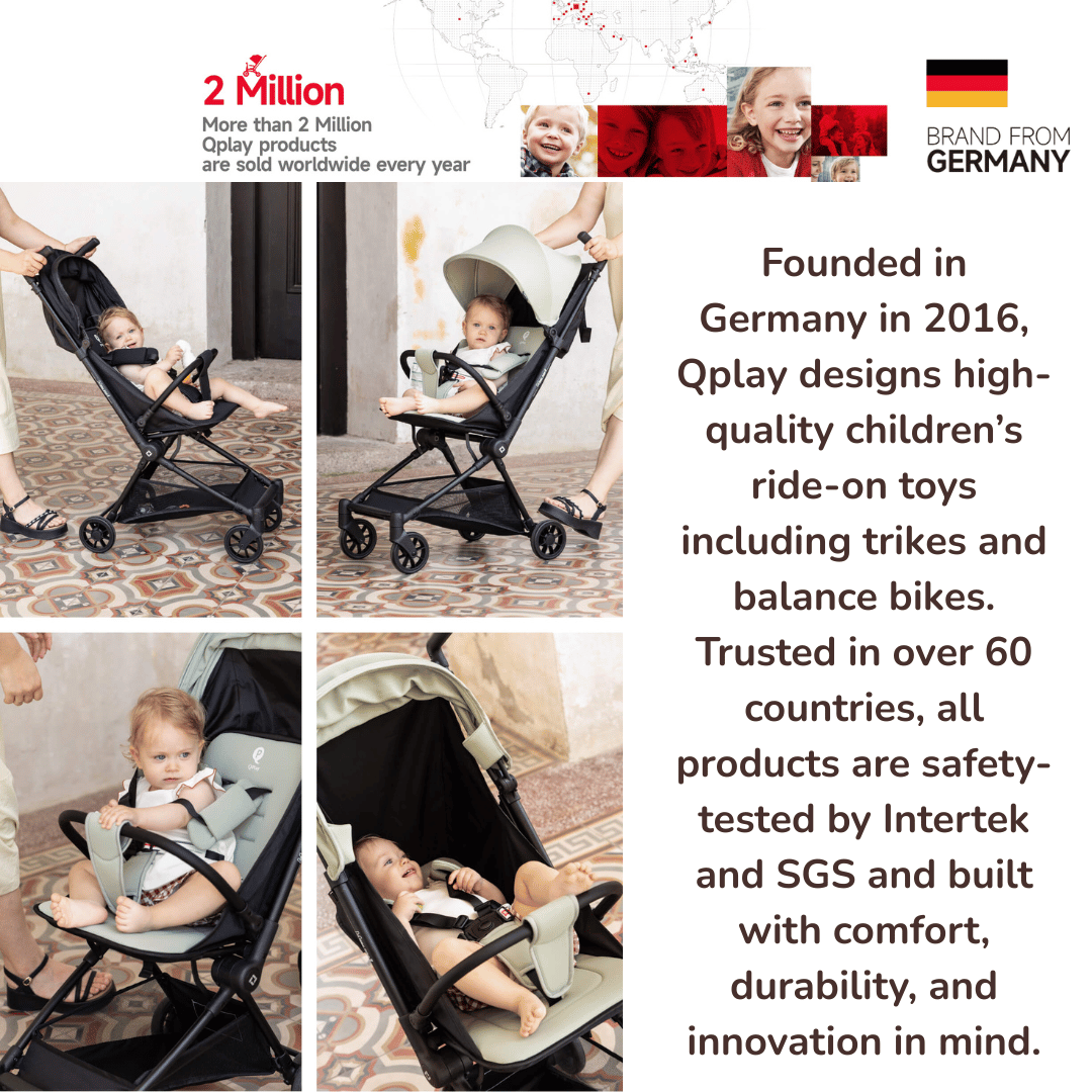 Qplay Mega Pro Baby Stroller (0–48 Months)