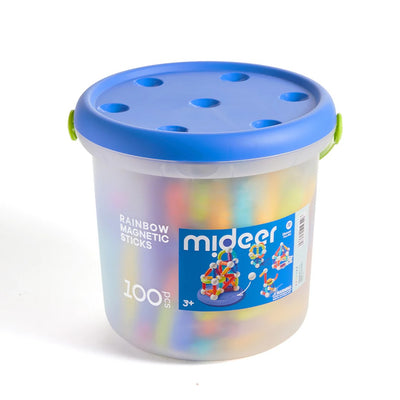 Mideer Rainbow Magnetic Building Stick 100P