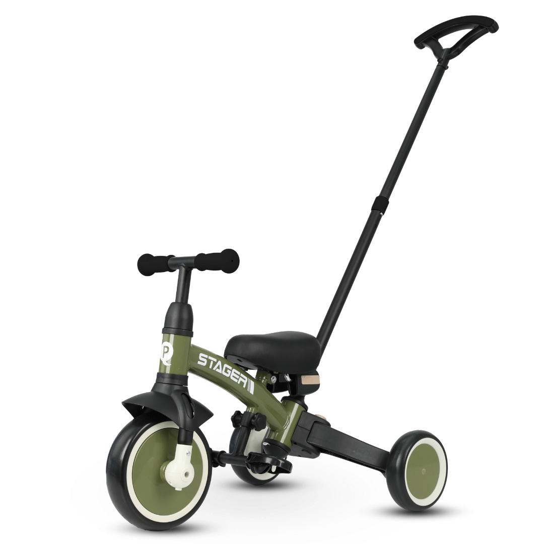 Stager 3-in-1 Kids Trike – Push, Pedal & Balance Bike green